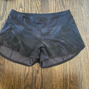 Women's Black Camouflage Shorts